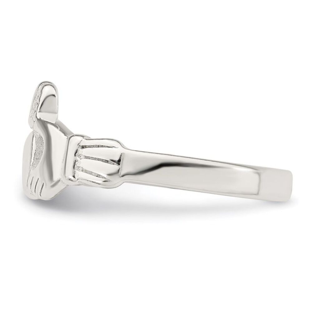 Kazi Luxury Sterling Silver Solid Claddagh Ring - image 4
